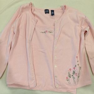 BOGO Gap Pink Cardigan w/Matching Camisole Set, XS